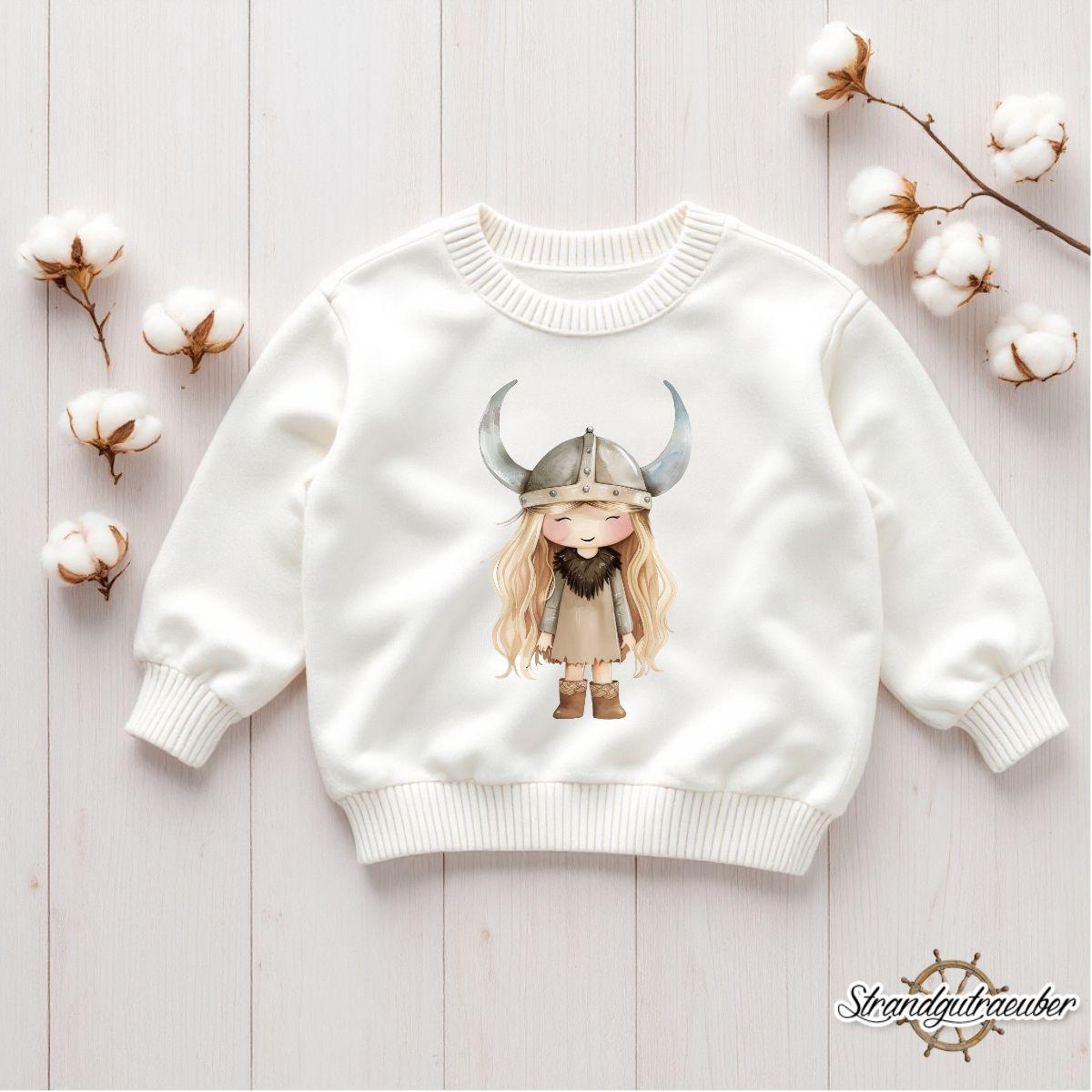 Buegelbild Wikingermädchen blond
